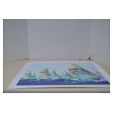 Signed Sail Boat Ocean Print