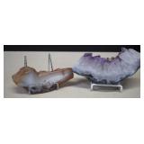 Slice Of Agate & Amethyst Natural Stones