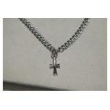 Sterling James Avery Charm Bracelet & Cross Charm