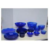 Lot Of Cobalt Blue Glass Kitchenware