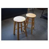 Pair Wooden Stools