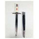 COLLECT Red Cross Crusader Dagger w/ Sheath