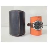 GUC Caravelle NY Mens Green-Face Watch w/Case