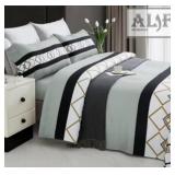 NEW Alif Households Royal Grey Bedsheets (Queen)