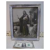 JESUS & THE LAMBS FRAMED PRINT