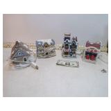 **4 CHRISTMAS VILLAGE HOUSES