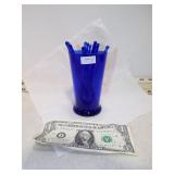 *COBALT TUMBLER W/ COCKTAIL SWIZZLE STICKS