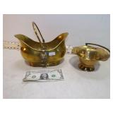 2 BRASS BASKETS
