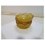 *3 MCM AMBER GLASS BOWL
