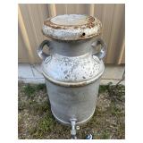 REEDSBURG MILK CAN W/SPIGOT