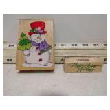 2 CHRISTMAS STAMP BLOCKS