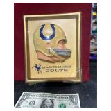 1960'S BALTIMORE COLTS 3D FOOTBALL HELMET PLAQUE