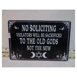 NO SOLICITING METAL SIGN