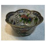 ANTIQUE CHINESE CLOISONNE BOWL GLOWS