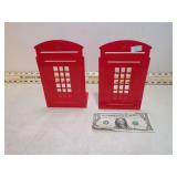 PHONE BOOTH BOOK ENDS