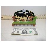 CAST IRON COW NAPKIN HOLDER
