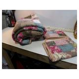 **NEWER DOUBLE SHAMS & BEDSPREAD FULL SIZE
