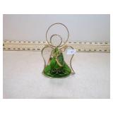 STAINED GLASS ANGEL CANDLE HOLDER