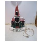 **XL MCM CERAMIC LIGHT UP CHURCH
