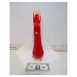 **LE SMITH AMBRINA SWUNG 3 TOED VASE GLOWS