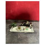 VTG ALASKA BEAR FIGURES 2 ARE CARVED STONE