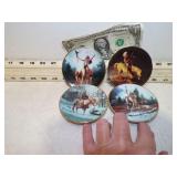 *4 NATIVE AMERICAN DESIGN BUTTER PATS