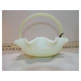 *FENTON CUSTARD GLASS BASKET GLOWS