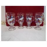 *SET OF 4 COUNTRY GOOSE FOOTED MUGS