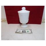*MILKGLASS COVERED CANDY DISH