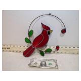 *STAINED GLASS CARDINAL SUN CATCHER
