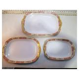 **3 LIMOGES FRANCE SERVING TRAYS