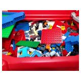 **LEGOS IN CASE W/MINI FIGS