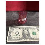 MINI VICTORIAN CRANBERRY INVERTED THUMBPRINT VASE