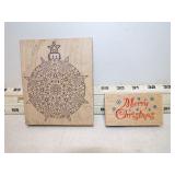 2 CHRISTMAS STAMP BLOCKS