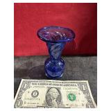 COBALT BLUE BUD VASE GLOWS