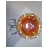 **FLORAGOLD CARNIVAL GLASS BOWL