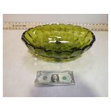 **MCM AVOCADO GREEN FOOTED CENTERPIECE BOWL
