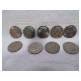 9 KENNDY HALF DOLLARS