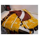 **FOOTBALL THEMED THROW BLANKET
