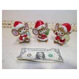 *3 HOMCO CHRISTMAS MICE