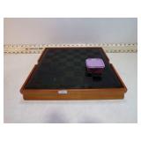 **CHESS & BACKGAMMON BOARD W/PIECES