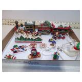 *CHRISTMAS VILLAGE ACCESSORIES INCLUDING TRAIN