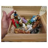 MADE IN ITALY CHALK/PLASTER NATIVITY SET