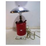 **VINT GAS CAN LAMP RED WORKS
