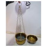 2 BRASS PLANTER BOWLS