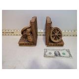 MCM CHALKWARE BOOKENDS NOT PERFECT
