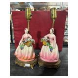 **2 VINT LADY LAMPS