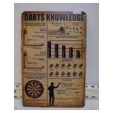 DARTS KNOWLEDGE METAL SIGN