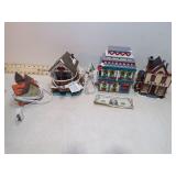 **4 LIGHTED VILLAGE HOUSES