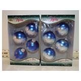 8 KREBS GLASS ORNAMENTS NIP